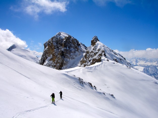 Ski de randonnée avec les guides de Serre Chevalier. Briançonnais.