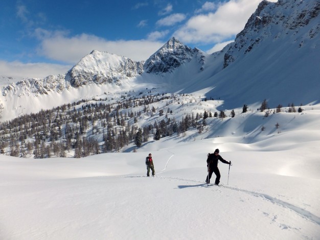 Ski des randonnée vers l'Izoard avec les guides de Serre Chevalier